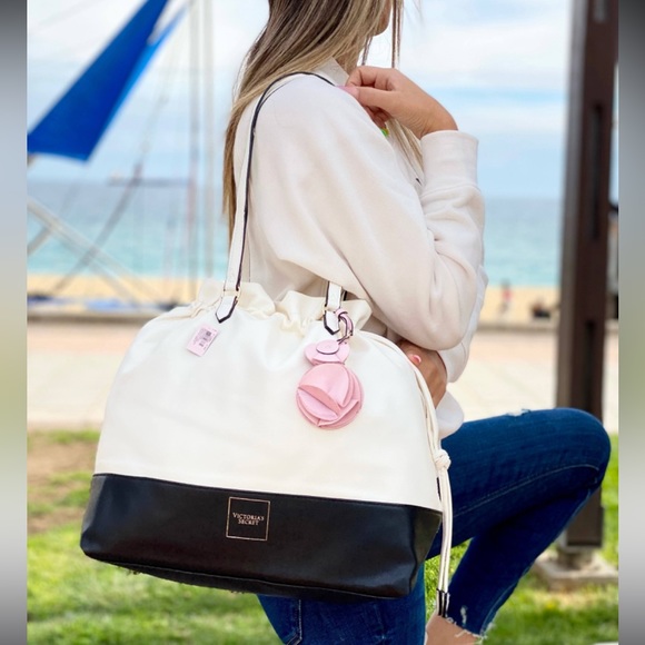 NEW Victoria’s Secret Side Cinch Tote Bag Purse VS - Picture 3 of 7